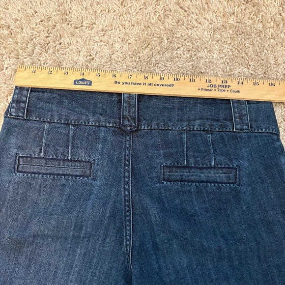 Banana Republic Denim Cropped Trousers Mid Rise Women’s Size 10 - Picture 7 of 11
